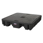 Sealey 4 Drum Polyethylene Barrel Bund/Spill Pallet 1380 x 1290 x 280mm