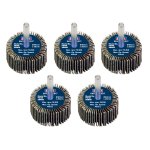 Sealey 40 x 20mm Abrasive Flap Wheel with 6mm Shaft 80Grit - Pack of 5