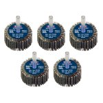 Sealey 40 x 20mm Abrasive Flap Wheel with 6mm Shaft Assorted Grit - Pack of 5