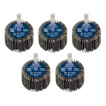 Sealey 40 x 30mm Abrasive Flap Wheel with 6mm Shaft Assorted Grit - Pack of 5