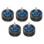 Sealey 50 x 25mm Abrasive Flap Wheel with 6mm Shaft 40Grit - Pack of 5