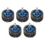 Sealey 50 x 25mm Abrasive Flap Wheel with 6mm Shaft 60Grit - Pack of 5