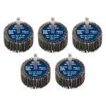 Sealey 50 x 25mm Abrasive Flap Wheel with 6mm Shaft 80Grit - Pack of 5