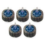 Sealey 60 x 30mm Abrasive Flap Wheel with 6mm Shaft 60Grit - Pack of 5