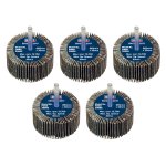 Sealey 60 x 30mm Abrasive Flap Wheel with 6mm Shaft 80Grit - Pack of 5