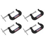 Sealey Junior C-Clamp Set 51 x 32mm 4pc