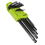 Sealey Siegen Imperial Long Ball-End Hex Key Set 9pc