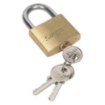 Sealey Siegen Brass Body Padlock with Brass Cylinder 40mm