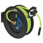 Sealey 15m Retractable High-Visibility TPR Air Hose with Metal Reel 10mm ID
