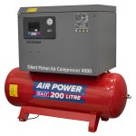 Sealey 200L Low Noise Belt Drive Air Compressor with Cast Cylinders 3hp