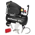 Sealey 24L Direct Drive Air Compressor 2hp with 4pc Air Accessory Kit