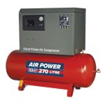 Sealey 270L Low Noise Belt Drive Air Compressor with Cast Cylinders 7.5hp 2-Stage