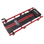 Sealey American-Style Deluxe Creeper with Steel Frame, 6 Wheels & Adjustable Headrest 40"