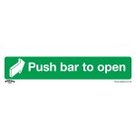 Sealey Worksafe® Push Bar To Open Safety Sign, Rigid Plastic - Pack of 10