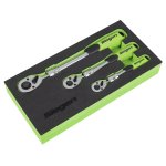 Sealey Siegen Extendable Ratchet Wrench Set 3pc