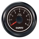 0-525-40 LED Illuminated Marine Tachometer Gauge 0-8000rpm - 12/24V