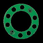 PAR632GN Green 10 Stud Nut Ring (Pair)