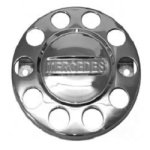 PAR636A Mercedes embossed closed centred stainless steel 10 stud nut ring with 335mm
