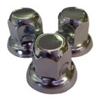 PAR657 33mm Stainless Steel Nut Caps for Alloy Wheels (Pack of 20)