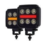 0-421-63 42W LED Work Lamp with Amber and Red Position Lamp - 12/24V