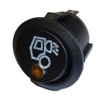 Durite - Switch 5th Wheel Lamp Rocker Rnd On/Off Amber LED 12/24 volt  - 0-531-13