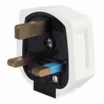 Durite - Plugtop 13 amp Mains Fused White Rubber Box of 10 - 0-698-01