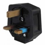 Durite - Plugtop 13 amp Mains Fused Black Rubber Box of 10 - 0-698-18