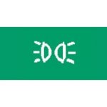 Durite - Switch Lens Top Green Side Lights  - 0-791-06