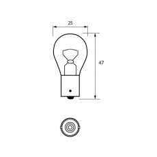 Durite - Bulb 28V 26W BA15S Pk1 - 7-003-45