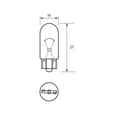 Durite - Bulb 24V 3W W2.1x9.5D 10mm Pk1 - 7-005-05