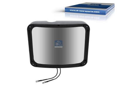 DT Spare Parts - Wide view mirror, heated, with frame, R: 400 mm - 2.73011