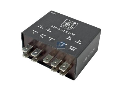 DT Spare Parts - Turn signal relay, 24 V, 21 W, (4+1) x 21 W, 9 poles - 3.33004