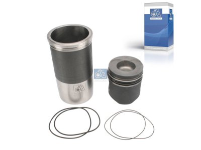 DT Spare Parts - Piston with liner, D: 128 mm - 3.90021