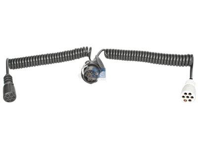 DT Spare Parts - Electrical adapter coil, 24 V, L: 3 m, 7 poles, ISO 1185/N, 7 poles, ISO 3731/S, 15 poles, ISO 12098 - 4.10366