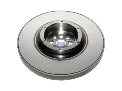DT Spare Parts - Vibration damper, d: 42 mm, D: 340 mm, 8 bores, b: 17.4 mm, P: 74 mm, H: 54.5 mm - 4.61449