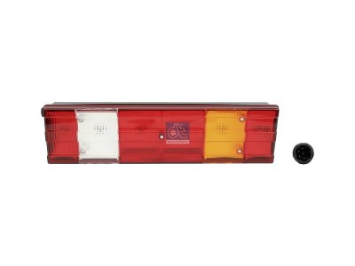 DT Spare Parts - Tail lamp, right, with reverse alarm, with bulbs, 24 V, P21W, R10W - 4.62382