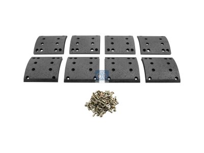 DT Spare Parts - Drum brake lining kit, axle kit, W: 180 mm, S: 17 mm - 4.91131