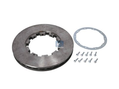 DT Spare Parts - Brake disc, with accessory kit, D: 432 mm, S: 45 mm, s: 37 mm - 5.21221