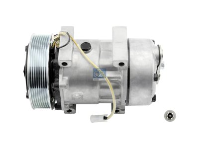 DT Spare Parts - Compressor, air conditioning, oil filled, 24 V, 8 PK, DP: 132 mm, 8 grooves - 6.26604