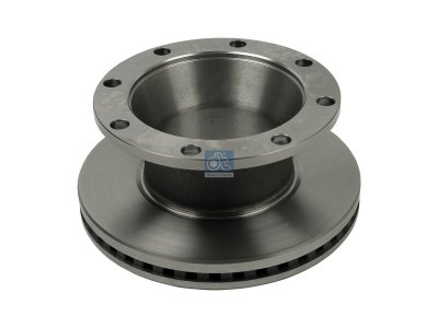 DT Spare Parts - Brake disc, D: 375 mm, 8 bores, P: 275 mm, d: 222 mm, H: 166.5 mm, S: 45 mm, s: 37 mm - 6.61011