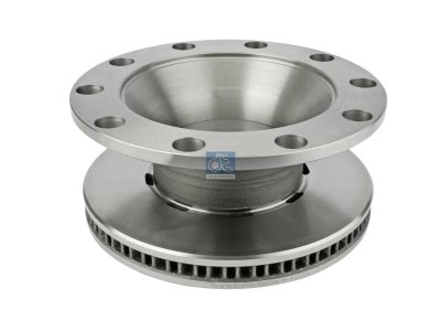 DT Spare Parts - Brake disc, D: 375 mm, 10 bores, P: 335 mm, d: 262 mm, H: 166 mm, S: 45 mm, s: 38 mm - 6.61012
