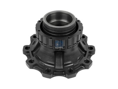 DT Spare Parts - Wheel hub, without bearings, without ABS ring, d1: 125 mm, d2: 125 mm, D: 383 mm, 10 bores, b: 25 mm, H: 165.5 mm - 2.65226