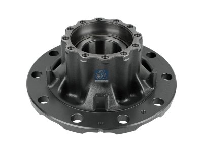 DT Spare Parts - Wheel hub, with bearing, d1: 148 mm, d2: 148 mm, D: 384 mm, 10 bores, b: 27.2 mm, H: 172.5 mm - 2.65241