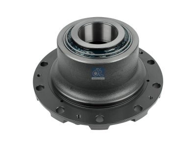 DT Spare Parts - Wheel hub, with bearing, d1: 180 mm, d2: 170 mm, D: 369 mm, 10 bores, b: 22 mm, H: 217 mm - 3.67615