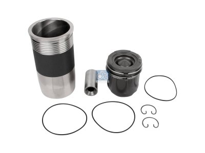 DT Spare Parts - Piston with liner, D: 128 mm - 3.90134