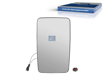 DT Spare Parts - Mirror glass, main mirror, heated, R: 1200 mm, W: 200 mm, S: 14 mm, H: 340 mm - 7.73403