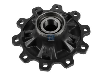DT Spare Parts - Wheel hub, with bearing, d1: 120 mm, d2: 150 mm, D: 380 mm, 10 bores, b: 22 mm, P: 335 mm, M136 x 2,5, H: 180 mm - 10.10428