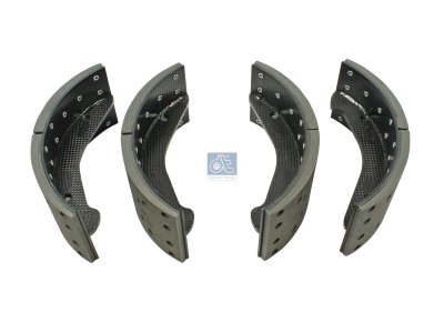 DT Spare Parts - Brake shoe kit, with linings - 7.92403