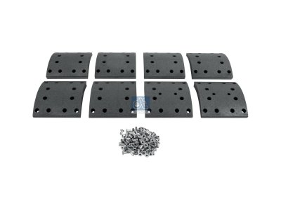 DT Spare Parts - Drum brake lining kit, W: 180 mm, S: 23 mm - 7.92427