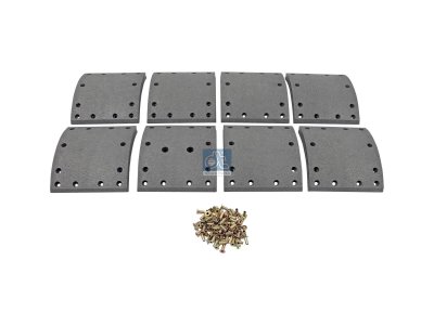 DT Spare Parts - Drum brake lining kit, W: 177 mm, S: 18.4 mm - 7.92428